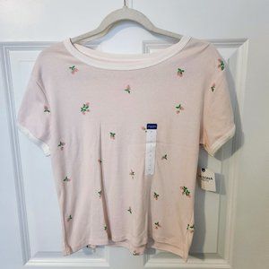 Arizona Jeans Pink Strawberries Crop Top